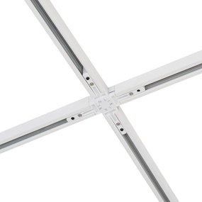 Sistema di illuminazione a binario moderno con 10 faretti beige e bianchi monofase - Slimline Uzzy