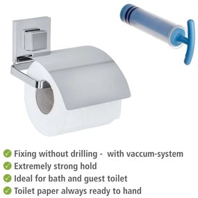 Porta carta igienica autoportante Vacuum-Loc, 14 x 13 cm Quadro - Wenko