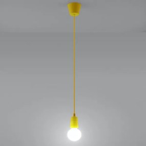 Lampadario a sospensione con filo DIEGO 1xE27/60W/230V giallo