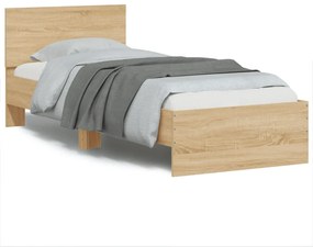 Giroletto Senza Materasso Con Testiera Rovere Sonoma 90x190 Cm /