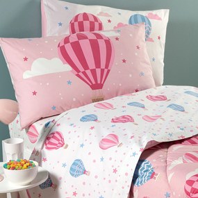 Lenzuola Star Singolo Rosa in Cotone Caleffi Kids