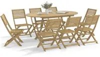 Set da Pranzo da Giardino 9 pz Legno Massello di Acacia 3295006