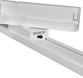 Lampada LED Lineare 34W binario Trifase 60cm 90° con driver Philips Colore Bianco Variabile CCT