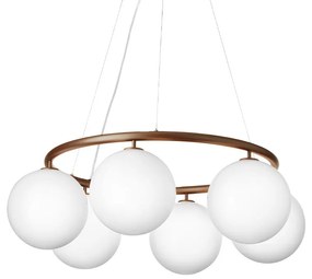 Nuura - Miira 6 Circolare Lampadario Ottone Scuro/Bianco Opale Nuura