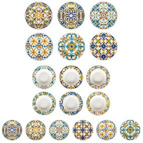 Set di piatti in porcellana da 18 pezzi Medicea - Brandani