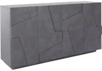 Madia 4 ante per Soggiorno Moderna 162,4x44,2x86cm - PULSE Colore: ardesia