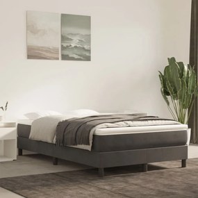 Materasso A Molle Grigio Scuro 120x220x20 Cm İn Velluto /