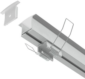 Profilo Incasso per Cartongesso per Striscia LED 1 o 2m Molle incluse Variante Lunghezza Profilo 2 metro