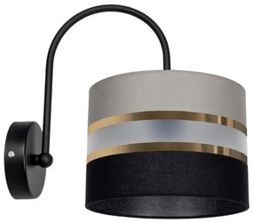 Applique CORAL 1xE27 / 60W / 230V nero / grigio