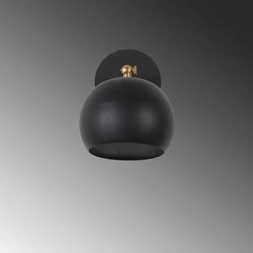 Lampada da parete nera ø 15 cm Sivani - Opviq lights