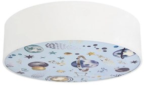 Plafoniera per bambini KIDDY 2xE27/40W/230V bianco/blu