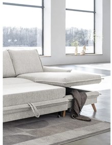 Divano letto angolare beige (angolo destro) Charming Charlie - Miuform