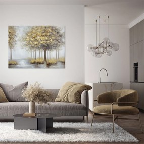 AGAVE  quadro moderno a tema natura Golden forest cm 120 x 90