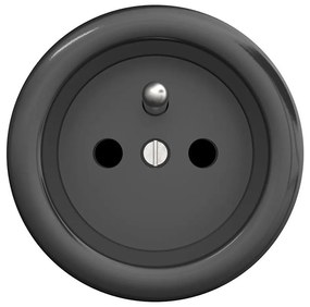 Kliklap - Presa domestica in stile retrò senza cornice, 230 V, antracite