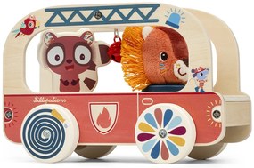 Lilliputiens - Camion dei pompieri in legno - Jack il leone