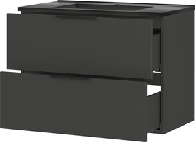 Mobile da parete nero-color antracite con lavabo 81x61 cm Crandon - Germania
