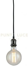 Lampadario a sospensione vintage nera 1 luce attacco e27 126cm
