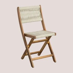 Confezione da 2 sedie da giardino pieghevoli Delawer Classic Beige - Sklum