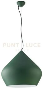 Lampadario a sospensione tholos verde e bianca 1 luce attacco e27 5...