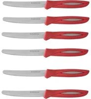 Set 6 coltelli bistecca manico rosso