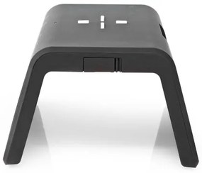 Nedis WCACQ30BK - Orologio a sveglia con display LCD e senza fili caricatore 15W/5V nero