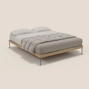 Ring sommier sfoderabile con piedi alti 24 cm in tessuto impermeabile T14 beige
