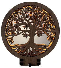 Li-Go 23648/DUB2 - Decorazione da tavolo dimmerabile a LED, 12W/230V, 30x31 cm, rovere