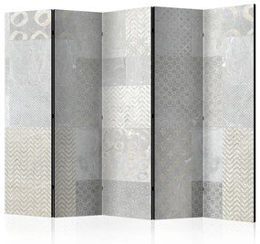 Paravento Tiles II (5 pezzi) - composizione con texture di mattonelle a fantasia