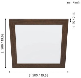 Eglo 99474 - Plafoniera LED PIGLIONASSO LED/20W/230V 500x500 mm