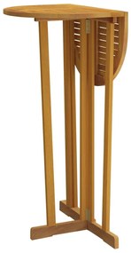 Tavolo da bar pieghevole 90x65x105 cm in legno massello di teak