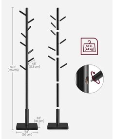 Appendiabiti da terra LINEA nero