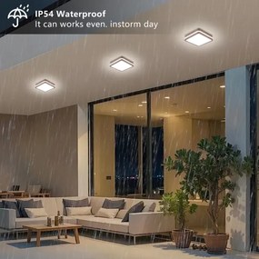 Brilagi-LED Lampada da esterno con sensore BENE LED/18W/230V 21,5x21,5 cm marrone IP54