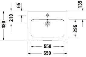 Duravit 23996500002 - Lavabo sospeso D-CODE 65x48 cm ceramica/bianco lucido