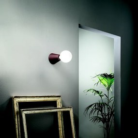 Lampada faretto da interno 12x12 cm FOG in alluminio verniciato Corten