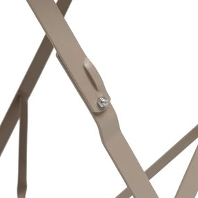 Set Bistrot Pieghevole In Acciaio Tavolo 60x60 Con 2 Sedie Donald Tortora