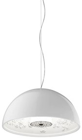 Flos Skygarden Small Lampada 40 cm sospesa a luce diffusa interno in gesso vetro opalino e cupola Bianco lucido