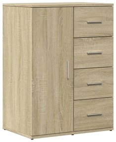 Credenze 2 pz rovere sonoma 59x39x80 cm in legno multistrato