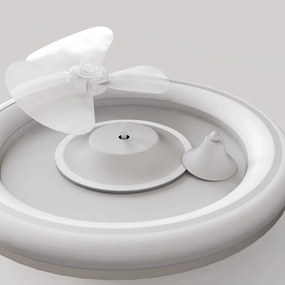 Plafoniera a LED bianca con telecomando e ventilatore Alan - SULION