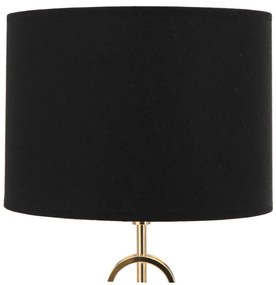 Lampada da tavolo in nero e oro Glam , altezza 54,5 cm Rings - Mauro Ferretti