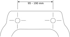 WENKO 22403100-WC sedile WC SAMOS 44,5x37,5 cm blu/argento