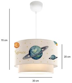Lampadario per bambini CANDY 1xE27/40W/230V bianco/multicolore