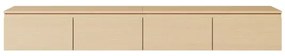 Mobile TV Sospeso 200 cm 4 Ante A Ribalta Rovere Lindberg Lume