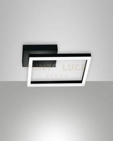 Bard applique nera 1 luce a led 3000k - 22w - 2160 lm dimmerabile