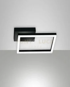 Bard applique nera 1 luce a led 3000k - 22w - 2160 lm dimmerabile