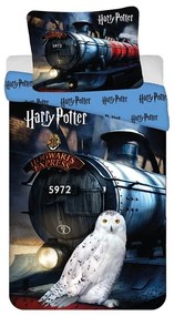 Set copripiumino e federa da bambini in cotone per letto singolo 140x200 cm Harry Potter "Hogwarts Express" – Jerry Fabrics