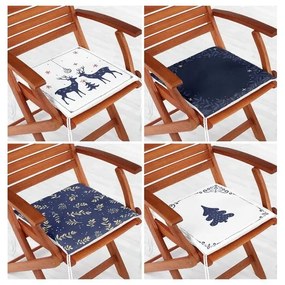 Set di cuscini per sedie a tema natalizio 4 pz 40x40 cm Blue Christmas – Mila Home