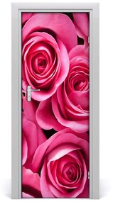 Poster adesivo per porta Rose rosa 75x205 cm
