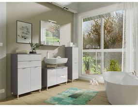 Mobile bianco-grigio sotto il lavabo 60x56 cm Mauresa - Germania