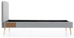 Kave Home - Fodera per letto Dyla grigia per materasso da 90 x 190 cm