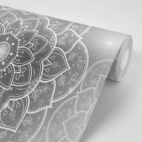 Carta da parati – Mandala orientale in bianco e nero